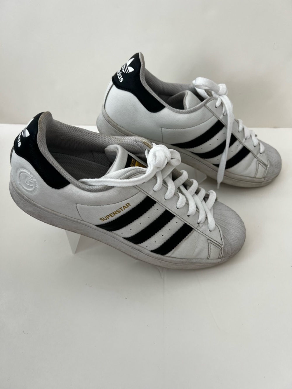 Adidas White and Black Superstar Low-Top Sneakers athletic running timeless